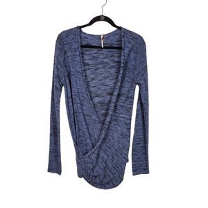 Free People Urban Outfitters Sweater Crossover Long Sleeve Blue Women's Size Med